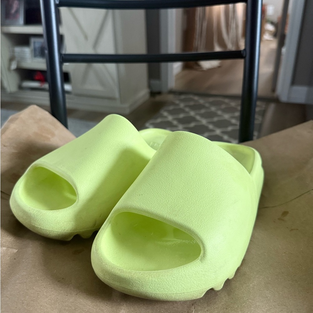 Adidas Yellow Yeezy Slide Sandals